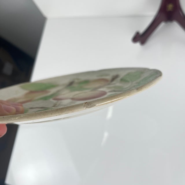 Barbotine Fruit Plates from KG St Clément, Late 19th Century, Set of 4 For Sale - Image 11 of 18
