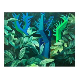 Large z.m. Dawgiello Buildings in the Big Jungle 56 X 70 In. For Sale