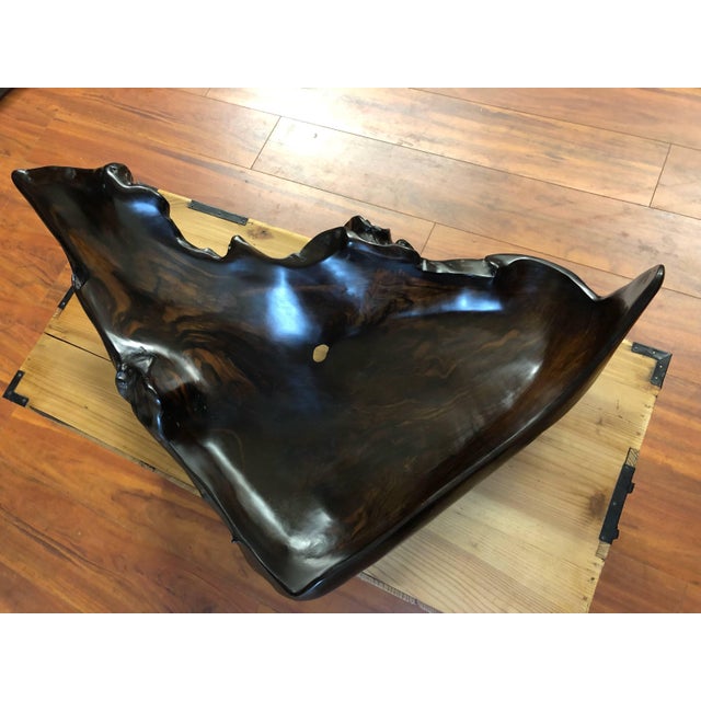 Large Irregular Shaped Burl Bowl For Sale - Image 11 of 12