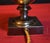 Art Deco Mid-Century Brass Table Lamp with Opaline Flame Shade, 1940s For Sale - Image 17 of 18