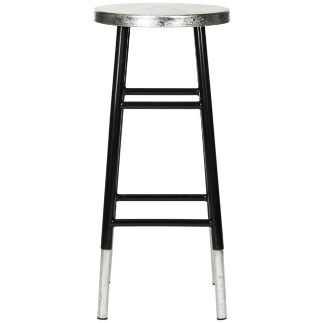Dipped Barstool in Black & Silver For Sale - Image 4 of 8