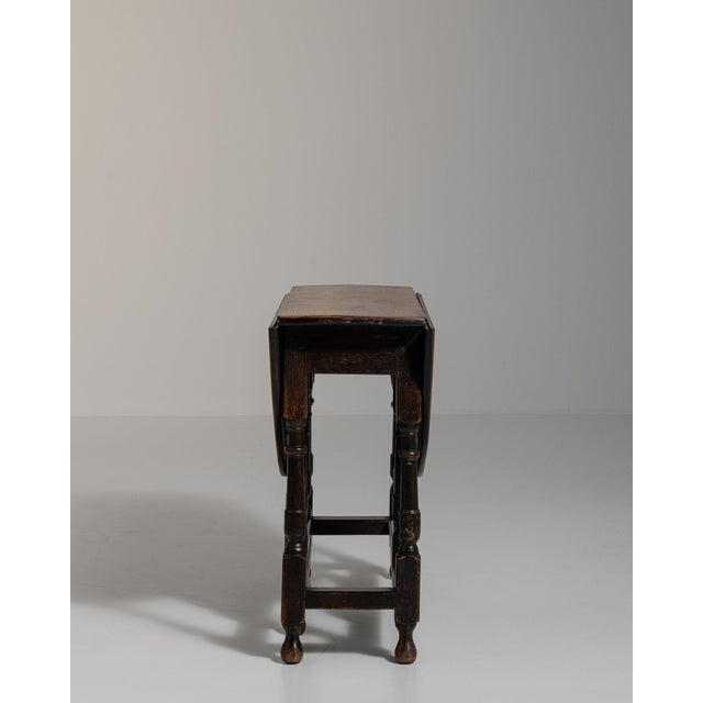 Jacobean 19th Century France Jacobean Brown Wood Console Table For Sale - Image 3 of 11