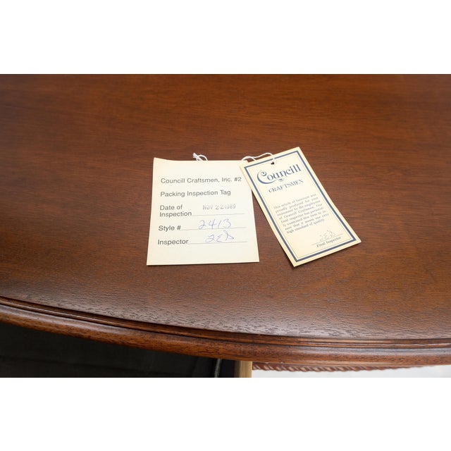 Chocolate Council Flame Mahogany Two Drawers Console Table Server MINT For Sale - Image 8 of 17