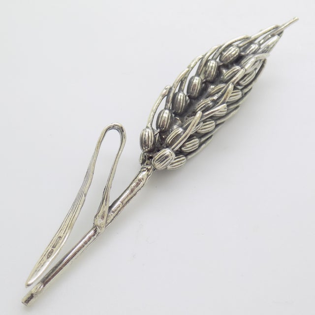 Vintage Italian Handmade Silver 800 Ear of Corn Figurine, Arezzo, 1980s For Sale - Image 4 of 10