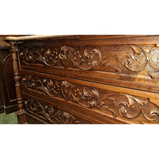 Antique Como Renaissance Chest of Drawers, 1890s For Sale - Image 4 of 6