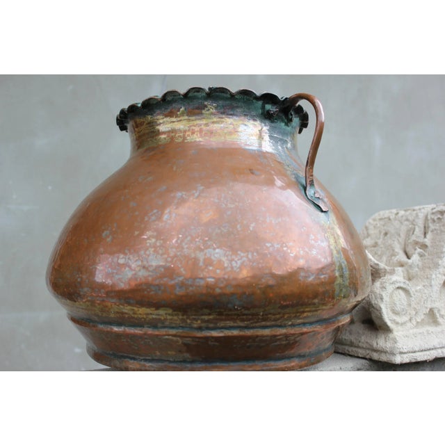 Metal Large Vintage Copper Cauldron, 1920s For Sale - Image 7 of 10
