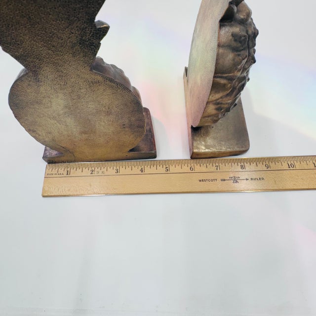 Mid 20th Century Brass Pineapple Bookends Set of 2 For Sale - Image 4 of 18