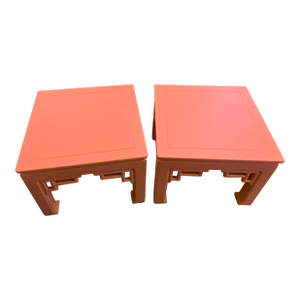 20th Century Pair Lane Chinoiserie Side Tables