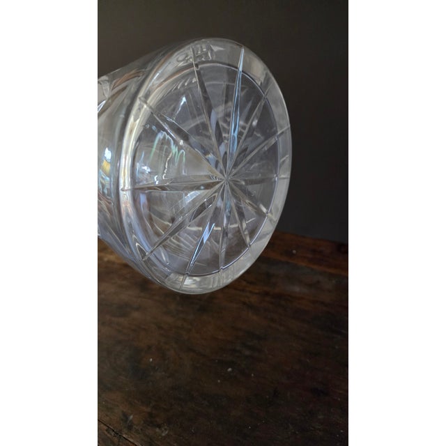 1930s German Cut Crystal and Silverplate Cooling-Tube Lemonade Pitcher For Sale - Image 17 of 18