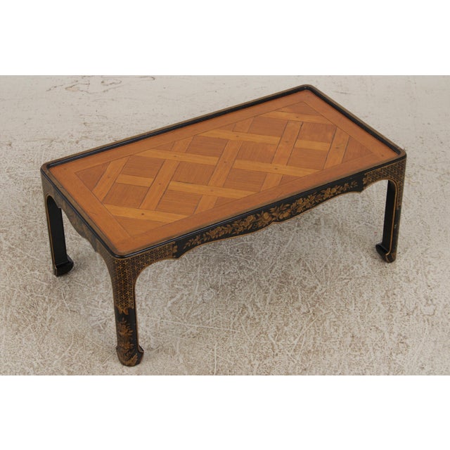 Age: Approx: 40 Years Old Details: Quality Construction Nice Inlay Work Throughout Modern Design Chinese Form Table Black...