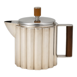 1928 Art Deco Ilonka Karasz Style Silver Plate Teapot by Payne & Baker