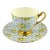 Shelley Primrose Chintz Teacup and Saucer, Ripon Shape, 1940s English Bone China For Sale