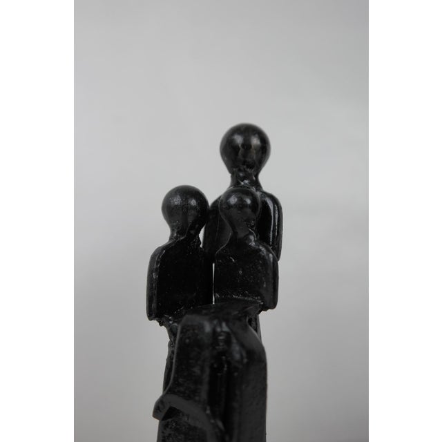 1970s Figurative Iron Sculpture of Mother and Child, 1970s For Sale - Image 5 of 9
