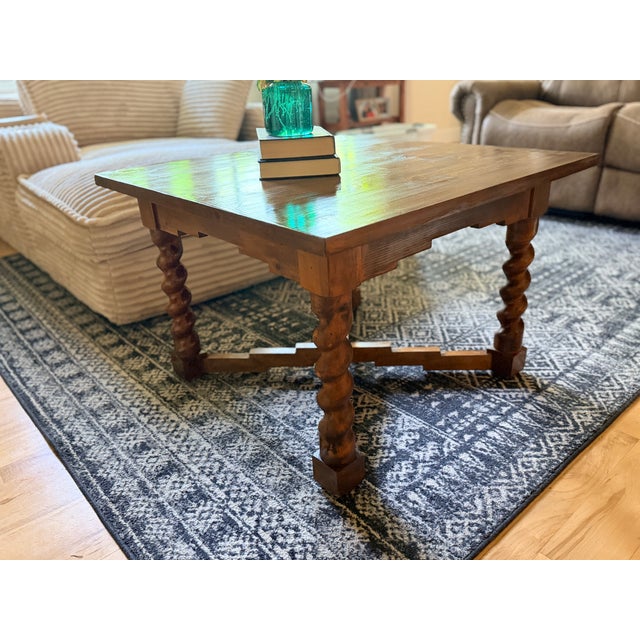 1980s Lane Furniture "Museum of American Folk Art" Adaptation Accent Coffee Table For Sale - Image 5 of 6