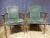 Set of Mid-Century French Green Velvet and Walnut Armchairs For Sale - Image 4 of 11
