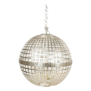 Large Silver Plated Ball Pendant For Sale