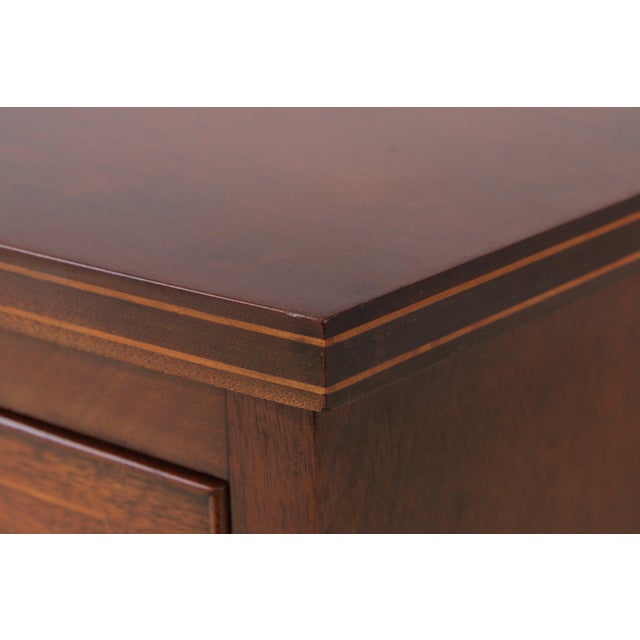 Biggs 5 Drawer Inlaid Mahogany High Chest For Sale - Image 9 of 15