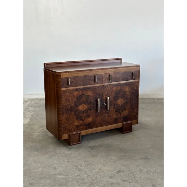 1940s Art Deco Compact Buffett Credenza For Sale - Image 4 of 12