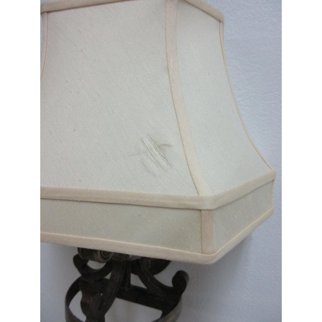 Gold 1990s Fine Art Lamp French Regency Gold Metal Filigree Lamp Wall Sconce Pole Lamp B For Sale - Image 8 of 13