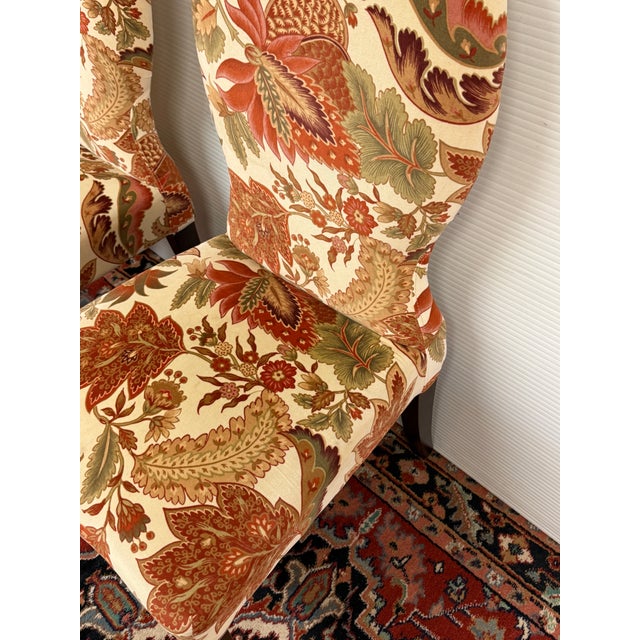 Contemporary Floral Side Chairs, a Pair For Sale - Image 12 of 12
