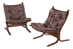 Vintage Dark Brown Siesta Chairs by Ingmar Relling for Westnofa, 1960s, Set of 2