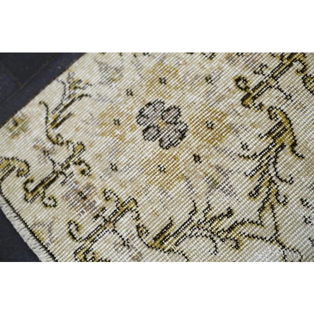 Beige 1960s Traditional Beige Hand Knotted Vintage Anatolian Runner Rug For Sale - Image 8 of 13
