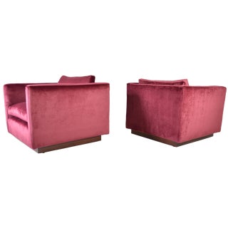 Milo Baughman for Thayer Coggin Cube Chairs - A Pair For Sale