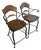 Late 20th Century A Perfect Pair of Swivel Maynard Leather and Brass Bar/Counter Stools For Sale