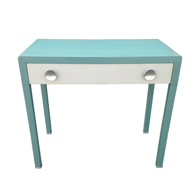 1930s40s Simmons Blue Metal Desk by Norman Bel Geddes Chairish