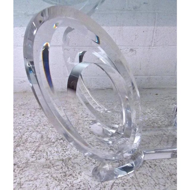 Mikhail Loznikov Mid-Century Sculpted Lucite Coffee Table For Sale In New York - Image 6 of 8