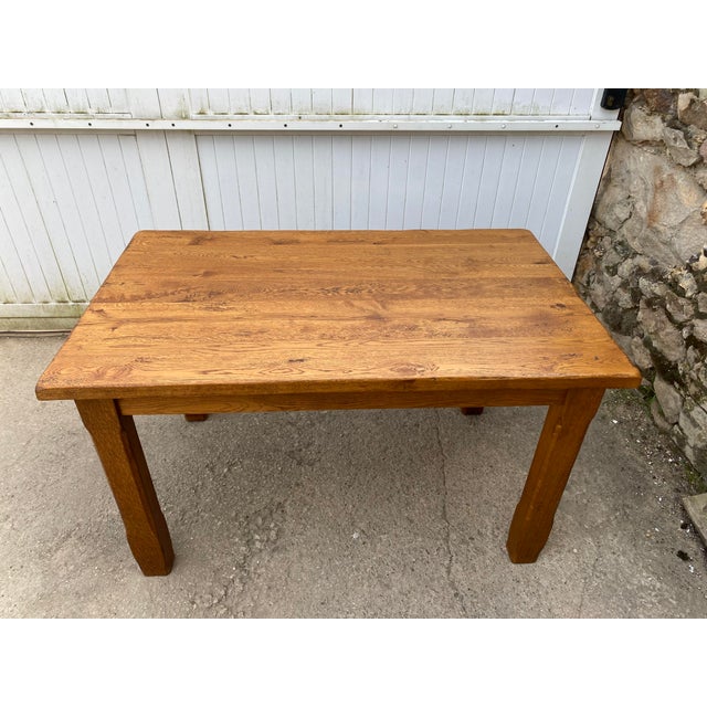 Vintage Farmhouse Dining Table in Oak, 1950 For Sale - Image 10 of 18