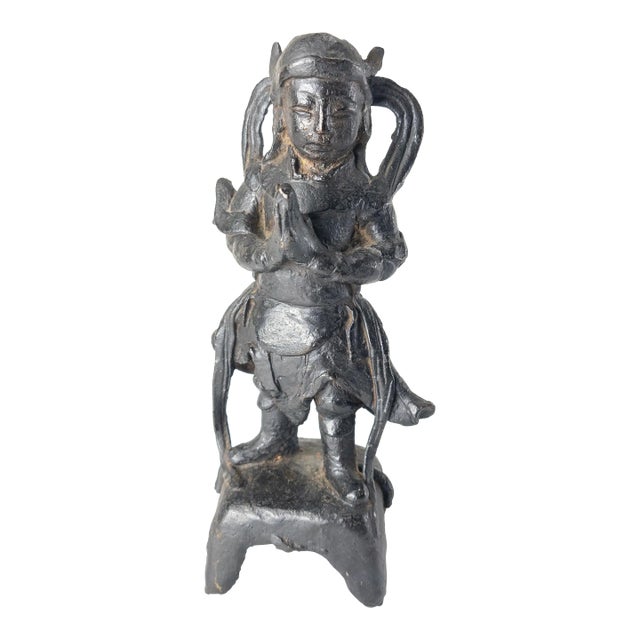 Early Chinese Tang or Wei Style Bronze Standing Figure For Sale