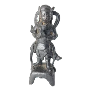 Early Chinese Tang or Wei Style Bronze Standing Figure