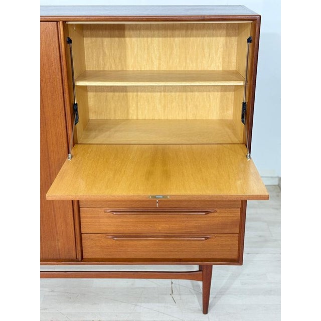 Brown Mid-Century Modern Teak Highboard, 1960s For Sale - Image 8 of 18