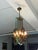 Six-Light Chandelier in Brass and Nile Green Murano Glass, 1960s For Sale - Image 4 of 14