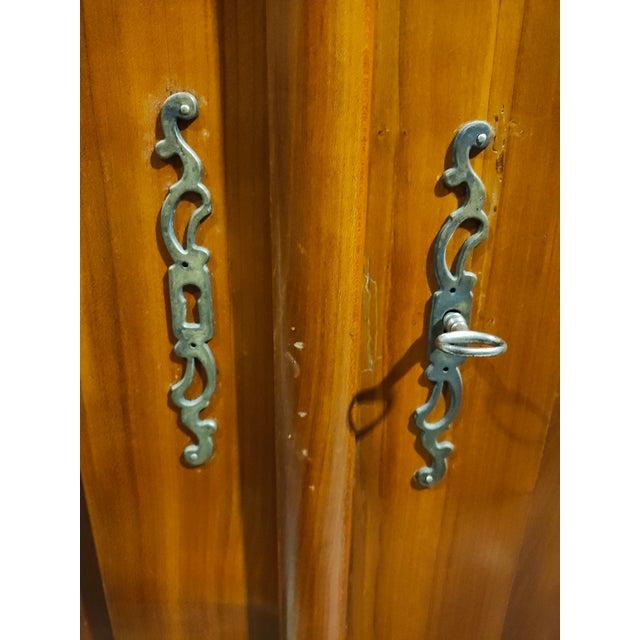 19th-Century French Provincial Fruitwood Wardrobe Cabinet, Louis-Philippe Style For Sale In New Orleans - Image 6 of 6