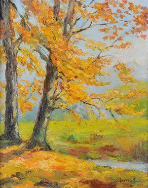 Narciso Morais, Autumn, Oil on Panel