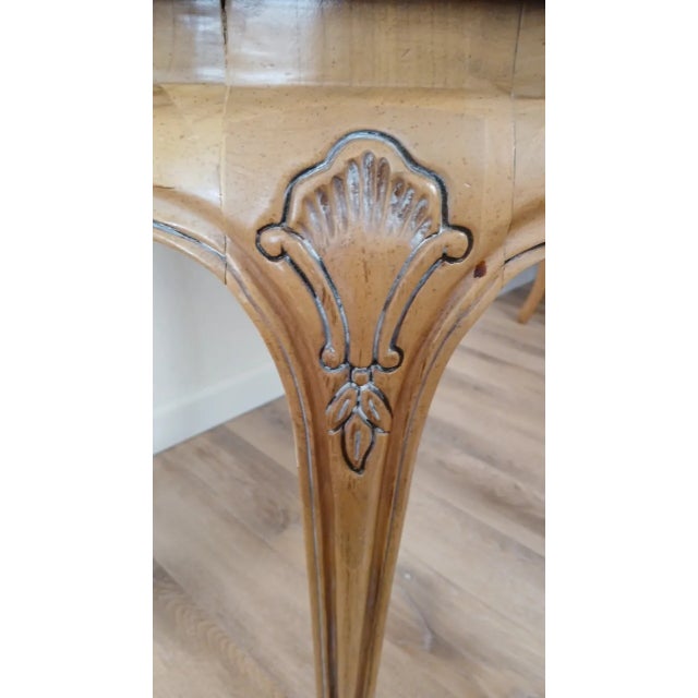 1970s Country French Round Walnut Accent Table For Sale - Image 5 of 6