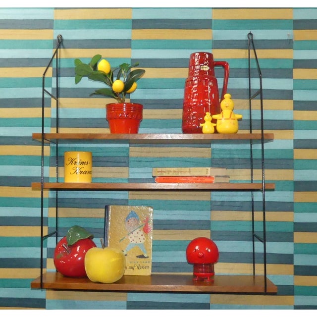 Vintage String Shelf in Walnut, 1960s For Sale - Image 12 of 12