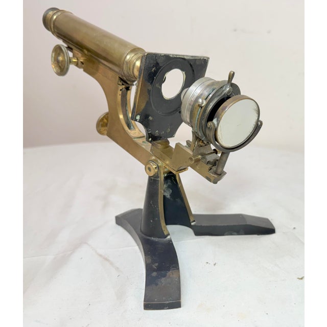 Rare Antique 1876 J Zentmayer Philadelphia Usa Brass Lab Microscope 19th Century For Sale - Image 9 of 14
