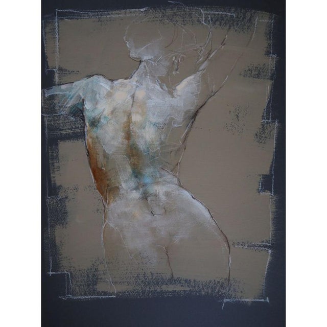 Michal Bajsarowicz, Female Nude in Grey Colours, 2026, Ink & Pastel on Paper For Sale - Image 3 of 6