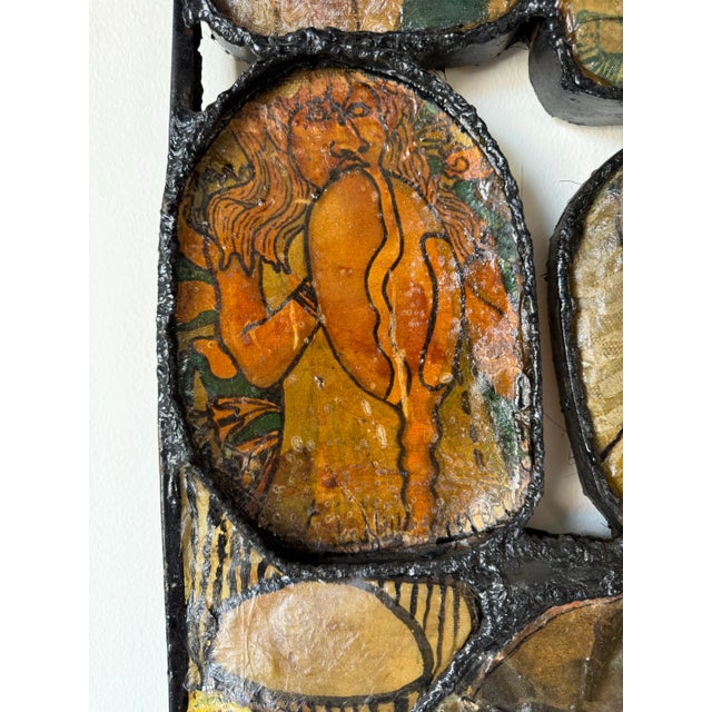 Metal 1970s Vintage Mixed Media Brutalist Wall Art Sculpture Artwork For Sale - Image 7 of 12