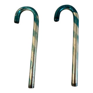 Antique Candy Cane Christmas Ornaments, a Pair For Sale