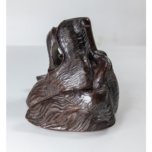 Wood 19th Century German Black Forest Carved Setter Head Architectural Fragment For Sale - Image 7 of 9