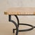 French Hand-Forged Wrought Iron + Ochre Marble Coffee Table, 1950s For Sale - Image 9 of 11