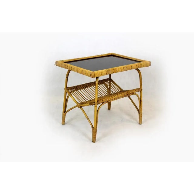 Rattan Armchairs, Table and Stool, 1960s, Set of 4 For Sale - Image 6 of 18