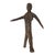 Dark Gray Early 20th Century Pere Leather Female Figure Tanzania For Sale - Image 8 of 9