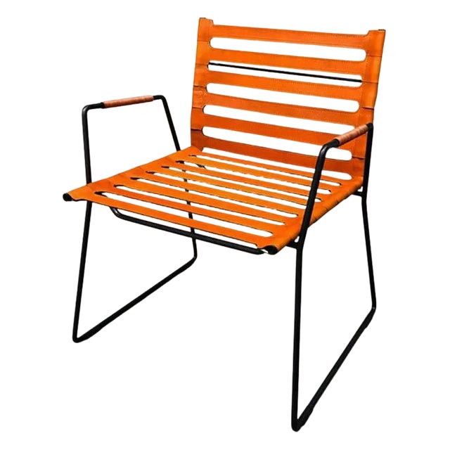 Hazelnut Strap Lounge Chair by OxDenmarq For Sale