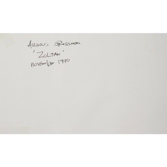 "Zoltan" - 1990 Male Nude Study by Arnold A. Grossman For Sale - Image 4 of 4