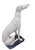 This monumental life-sized Greyhound (or Whippet) statue. Standing at an impressive 35 inches tall, this ceramic sculpture...